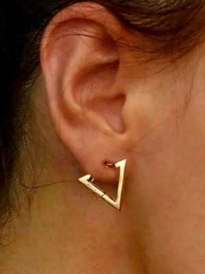 Women's Silver Earrings s925 new, gold-colored