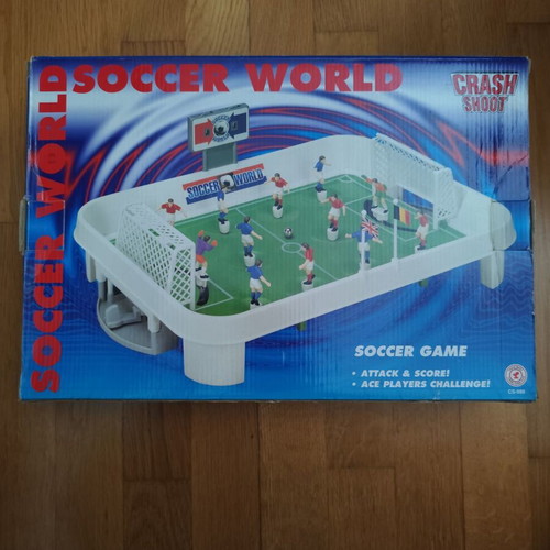 Soccer World small tabletop foosball used with all accessories