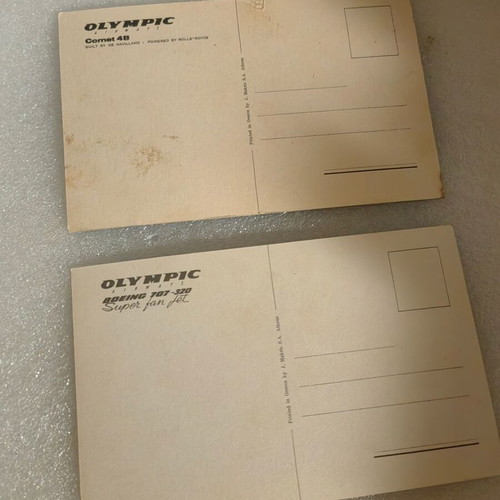 Olympic postcards used, set of 2