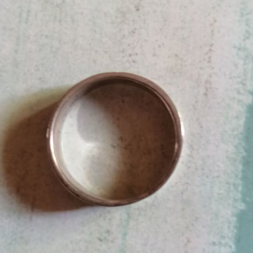 Men's silver 925 ring band with embossed rhombuses new no 60 (US 9 1/4)
