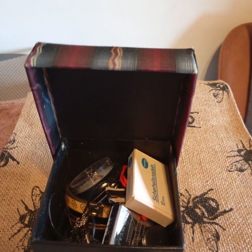 Box for small items and jewelry used, 11x11 cm