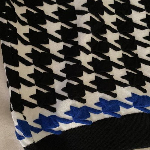 Zara Houndstooth Sweater Like New Black White Size S
