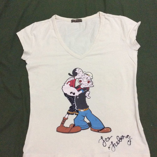 Iceberg women's t-shirt used, ecru, size M