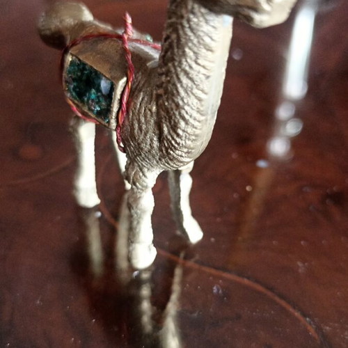 Vintage brass llama figurine from 1960 like new