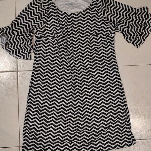 Day Billy Sabbado Chevron midi dress tunic black and white 4XL