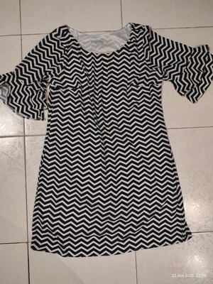 Day Billy Sabbado Chevron midi dress tunic black and white 4XL