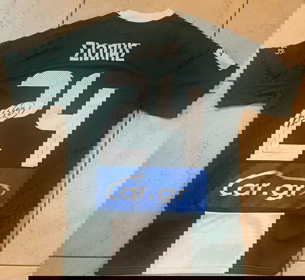 Match worn φανέλα Σιωπη Παναθηναϊκός υπογεγραμμένη