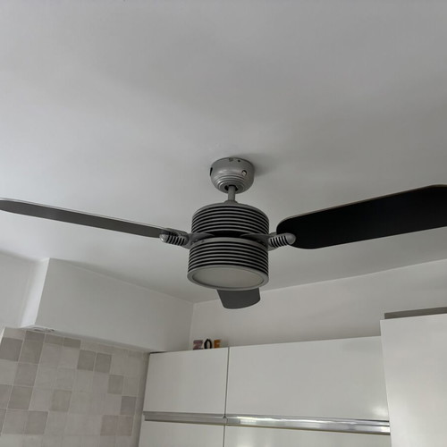 Minimal ceiling fan with light and remote control like new