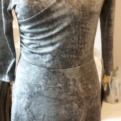Just Perfect Metallize Dress like new, gray silver