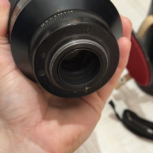 Carl Zeiss Jena DDR Sonnar 200mm f/2.8 MC lens used with Praktica B mount and original case