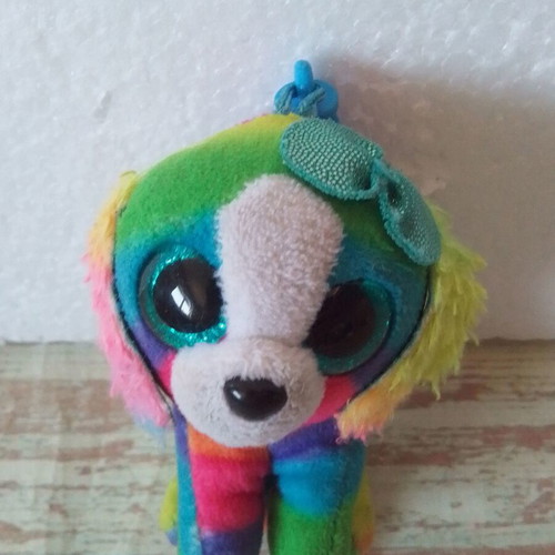 TY Beanie Boos Clip LOLA plush fuzzy dog used