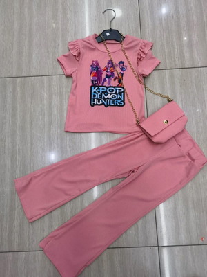 Kpop set with bag new, pink
