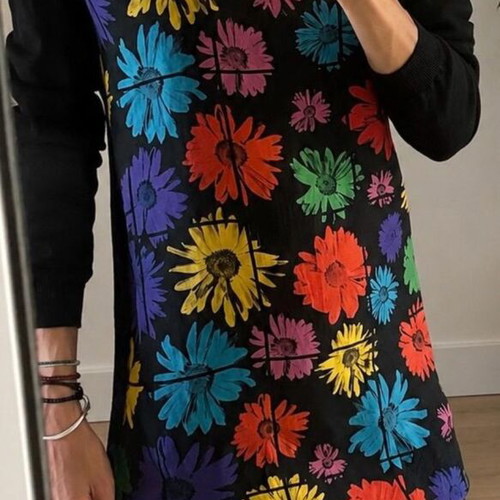 Moschino Couture Milano floral silk and virgin wool mini dress used