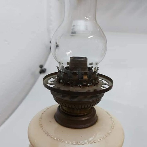 Opaline oil lamp, height 66 cm