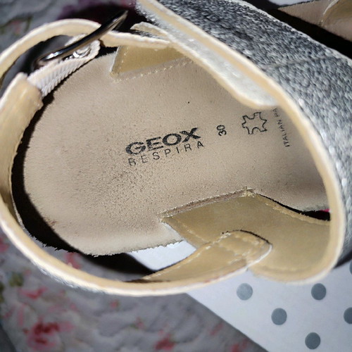 Silver Geox sandals size 30 like new