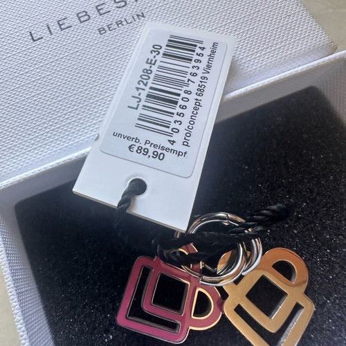 Liebeskind earrings hoops with pendant jewelry new pink and silver