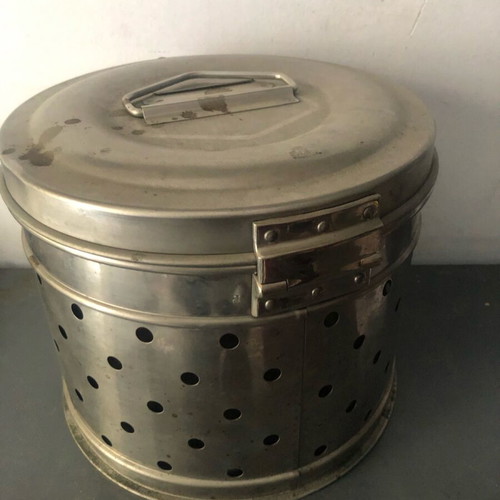 Sterilization drum used from 1974 antique