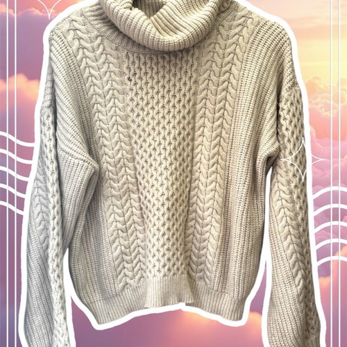 Reserved knitted sweater used, very soft, beige, size S/Medium