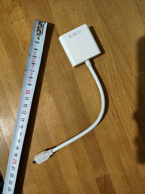 Micro HDMI to VGA adapter used