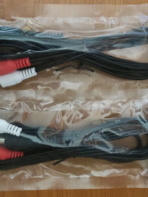 Stereo RCA cables male to 6.3mm jack pack of 2 new