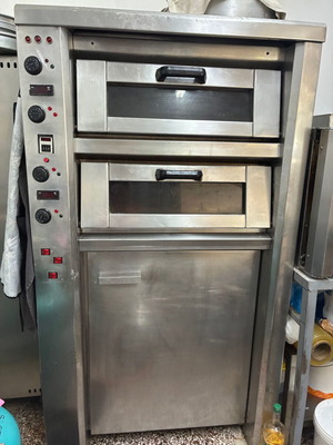 Professional double oven used, 2 chambers, stainless steel
