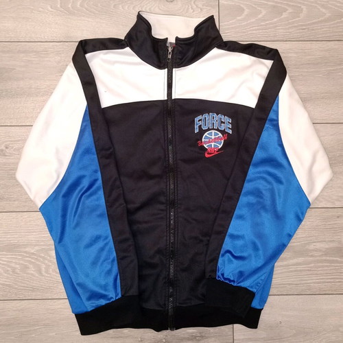 Nike Force Basketball Track Jacket used, size Medium, blue multicolor