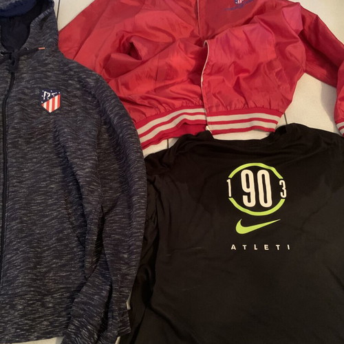 Atletico Madrid set Nike L tee, windbreaker and hoodie XL, like new