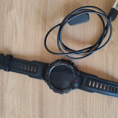 Amazfit T-Rex smartwatch used, rugged design with GPS and 14 sports profiles