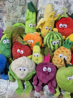 Fruit and vegetable plush toy set like new