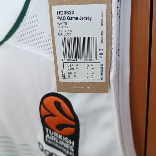 Panathinaikos Basketball 2021-2022 Away Size M New Authentic