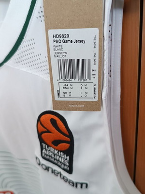 Panathinaikos Basketball 2021-2022 Away Size M New Authentic