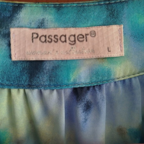Passager halterneck dress like new, blue shades, sizes M L