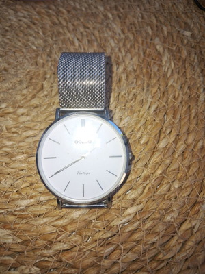 Oozoo silver wristwatch with adjustable strap