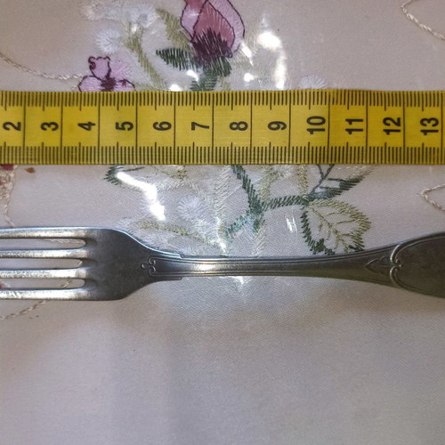 Antique cutlery set used, 15 pieces