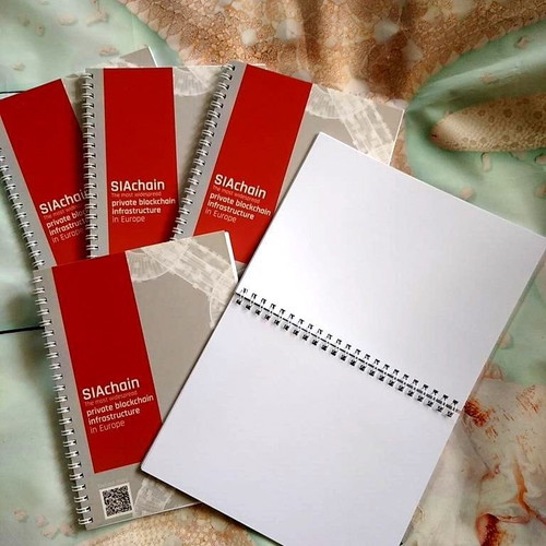 Set of 5 pcs Spiral Notebooks *Siachain* Monochrome 50φ.