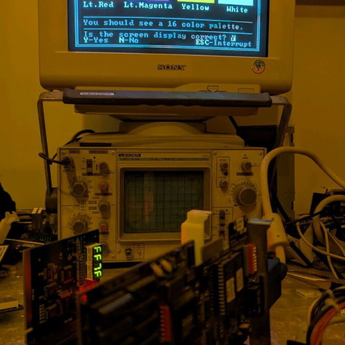 VGA 1024i Retro Headland HT208 Video7 ISA 16-bit graphics card used