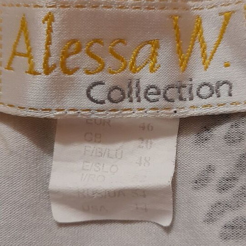 Alessa W Collection Printed Short-Sleeve Blouse XL used