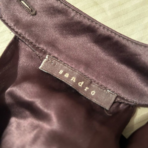 Silk blouse Sandro like new, brown, small