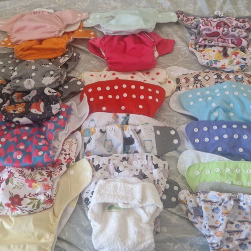 Fabric diapers and inserts like new