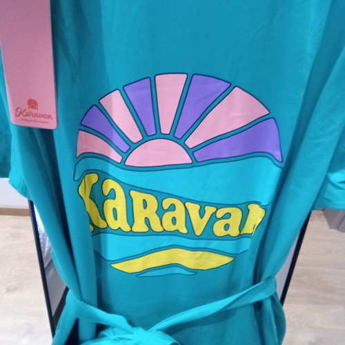 Karavan Maru dress, colorful, green, one size