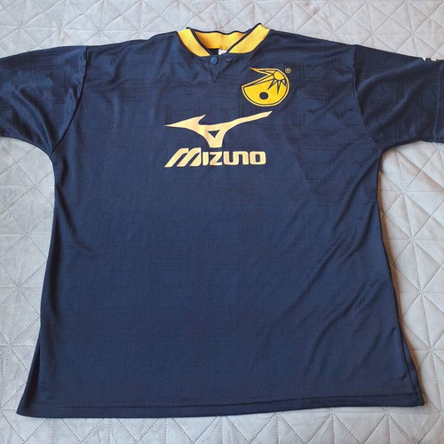 Mizuno Solar Cut sports shirt used, size XL, dark blue with yellow accents