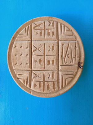 Wooden prosphoro stamp diameter 10.8 cm like new