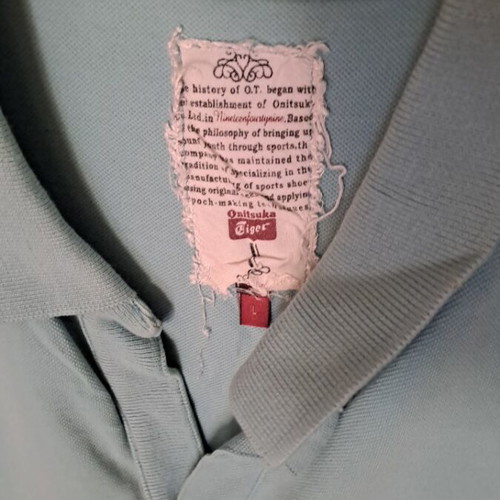 Onitsuka Tiger Polo Shirt L used, turquoise