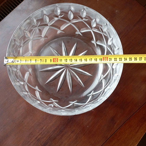 Large glass bowl.