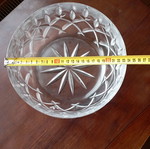 Large glass bowl.