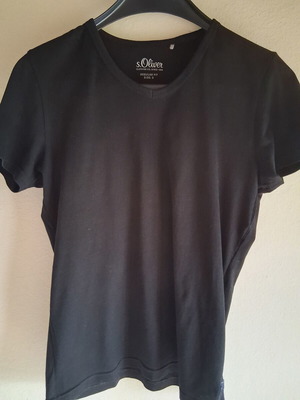 S.Oliver short sleeve shirt black size S used
