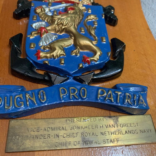 Royal Netherlands Navy commemorative plaque used