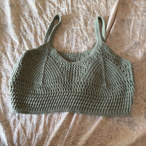 Crop top new, green, one size