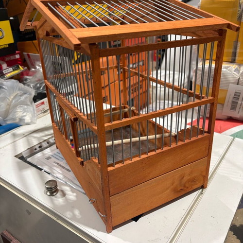 Wooden birdcage house new 35 x 24 x 35 cm