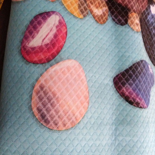 Italian summer blanket 2.50x2.60 decorated with pebbles